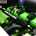 Green Seadoo RXP engine bay