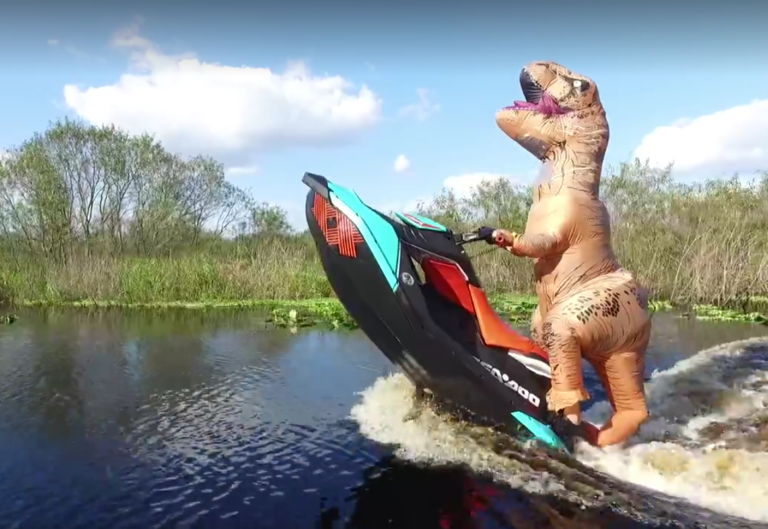 Video: Sea-Doo Trixx Sparks Prehistoric Playtime