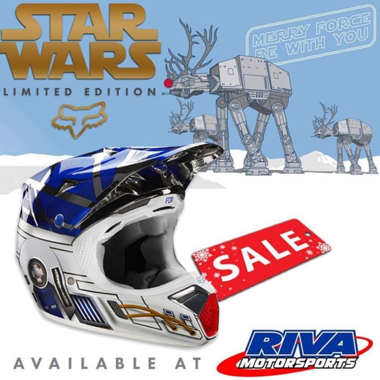 Score Your Limited Edition Fox V3 Star Wars R2D2 LE Helmet from RIVA Racing