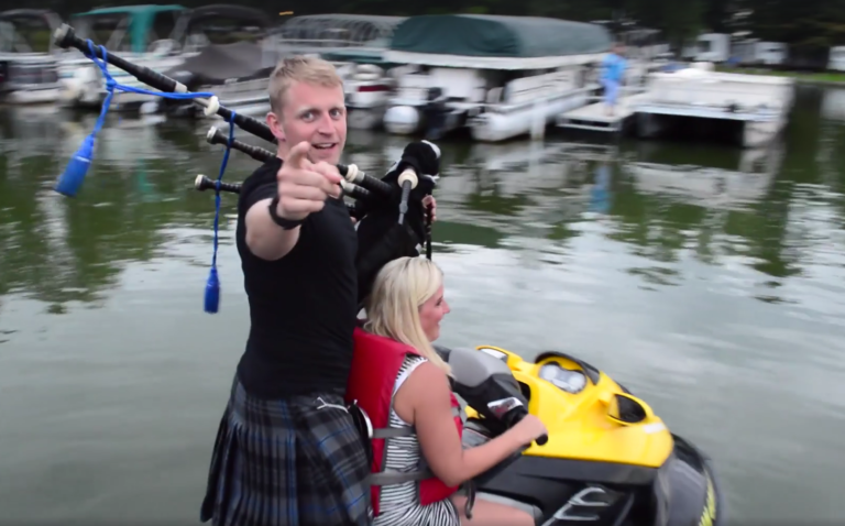 Case of The Mondays: Sea-Doo Mounted Piper Serenades Onlookers