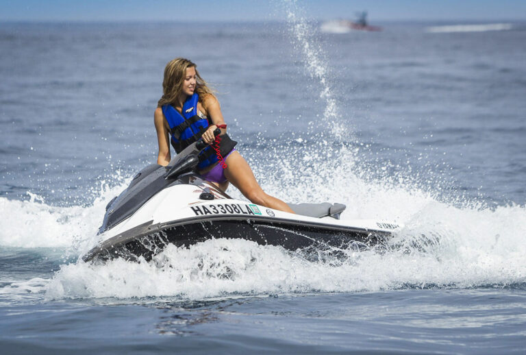 From Ibiza; a Jet Ski Beacon in the Middle of the Mediterranean