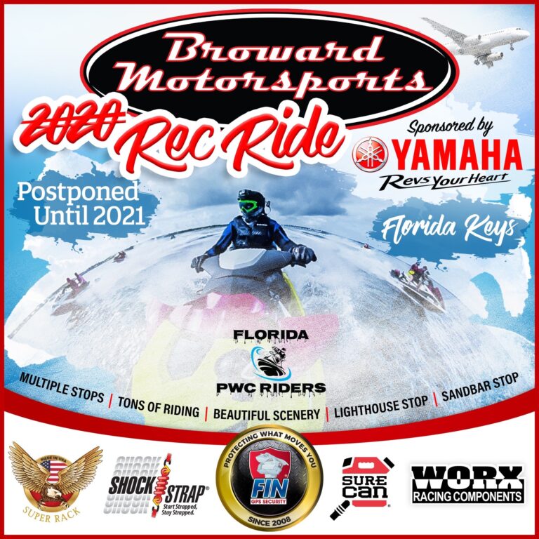 Broward Motorsports Rec Ride Rescheduled for April 2, 2021