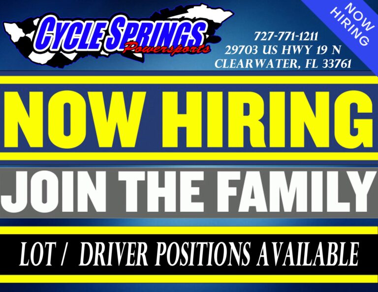 Cycle Springs PowerSports in Clearwater, FL is Hiring