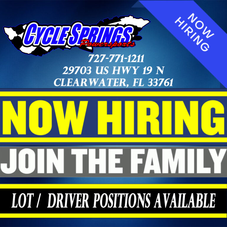 Join The Family! Cycle Springs Powersports is Hiring